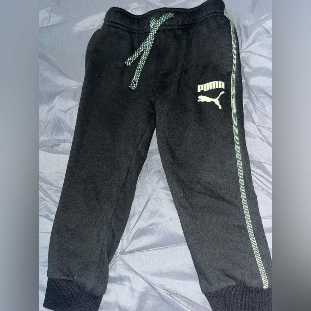 Black Kids Puma Jogger Pants